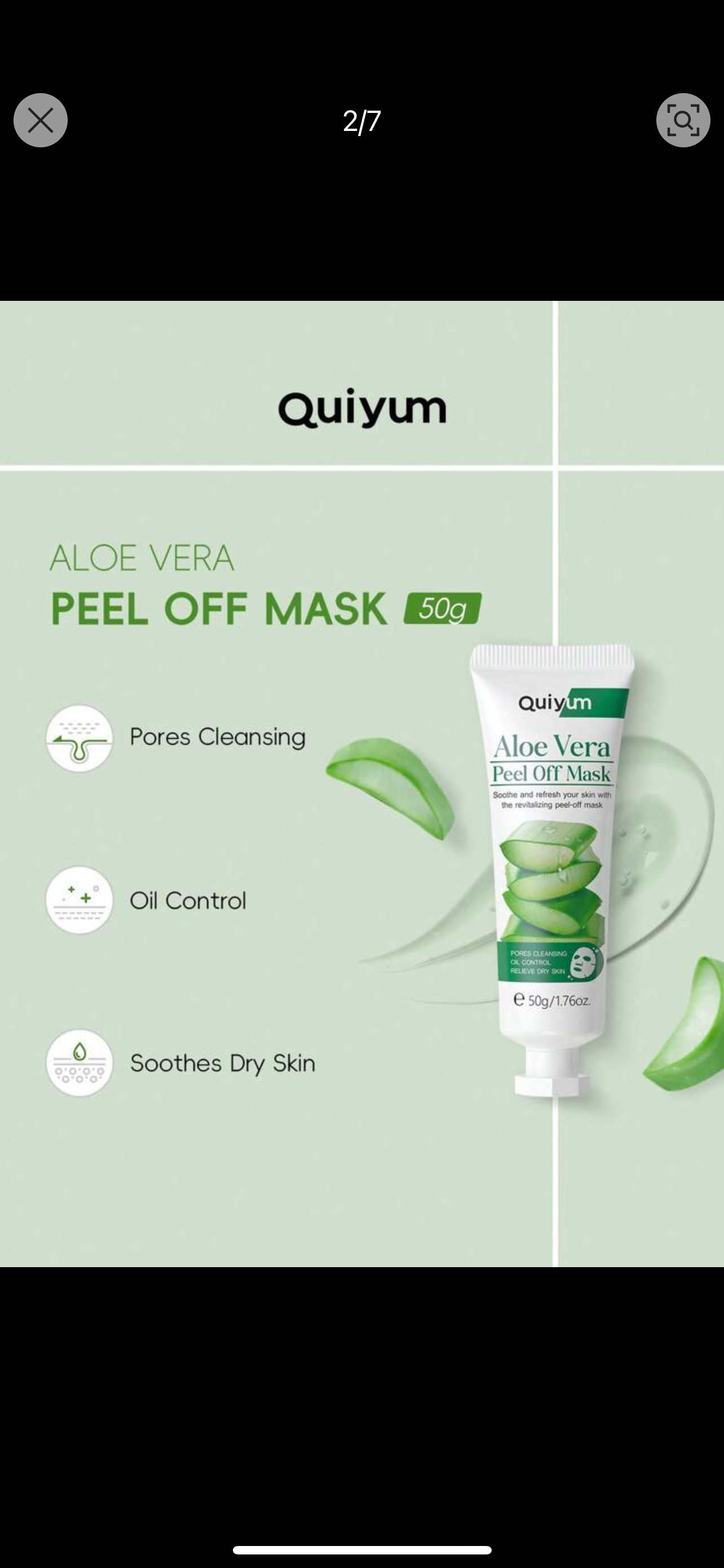 1 Pc Remove Blackhead Quiyum Aloe Vera Peel Off Mask, 50g Deep Cleansing Pores Tearing Mask Brighten Skin Tone Face- Facial Skin Care