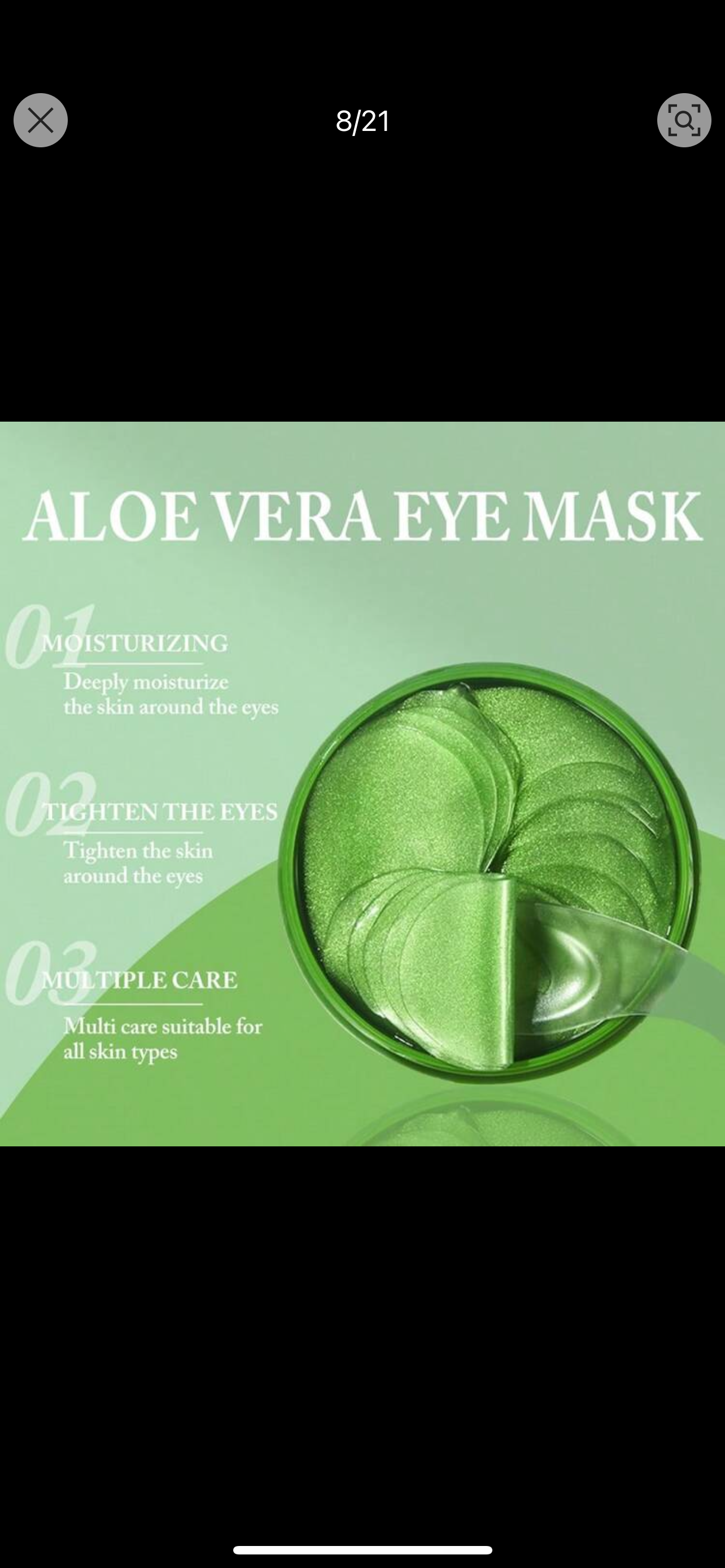 Under eye Aloe Gel Eye Mask 60 pcs,for dark circles and puffiness, dry  eyes , brightening , korean skin care