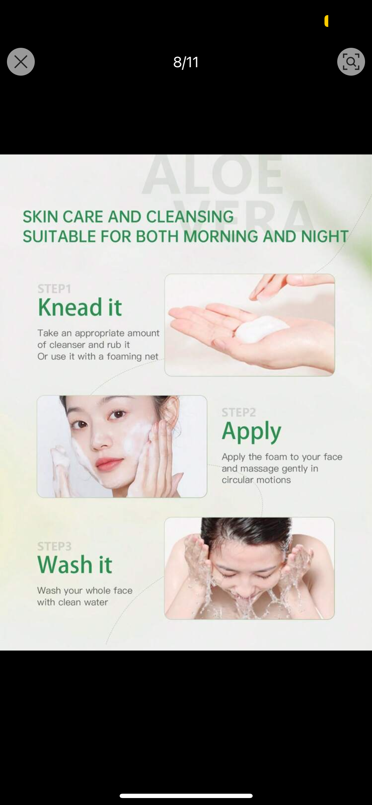 100g Aloe Vera Facial Cleanser, Moisturizing Oil-Control Deep Pore Cleansing And Skin Brightening, Suitable For All Women Skin Types