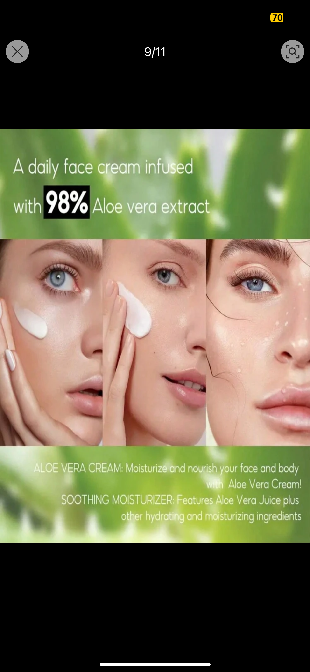 Aloe Vera Face Moisturizer - 96% Pure Cream For Superior Nourishing And Hydration - Daily Skin Care