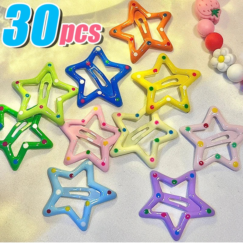 Star Hairpin Cute BB Clips Girl Women Barrettes Simple Y2K Metal Snap Clip Hair Jewelry Accessories Headdress